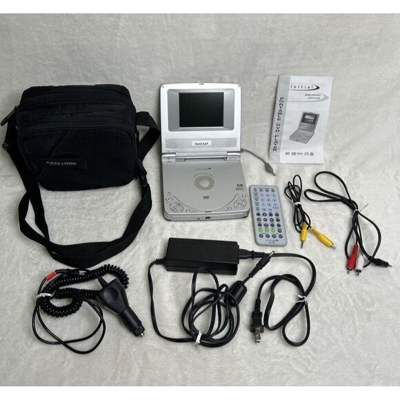 Initial Plug-In Portable DVD Player DVD-9510 With Remote, Carry Case, Cables - Picture 1 of 16